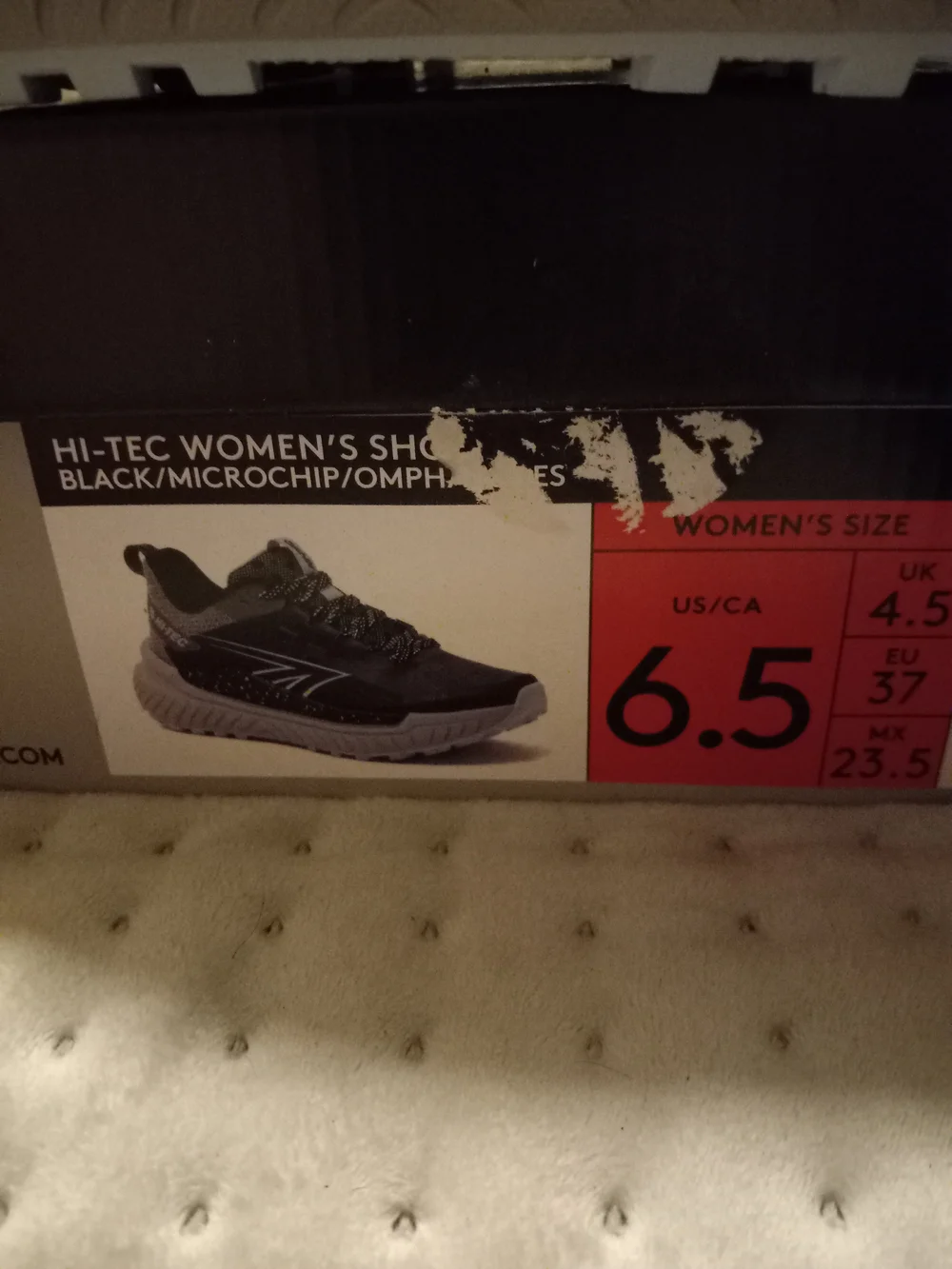 Hi-Tec Women's Black Gray Athletic Sneakers